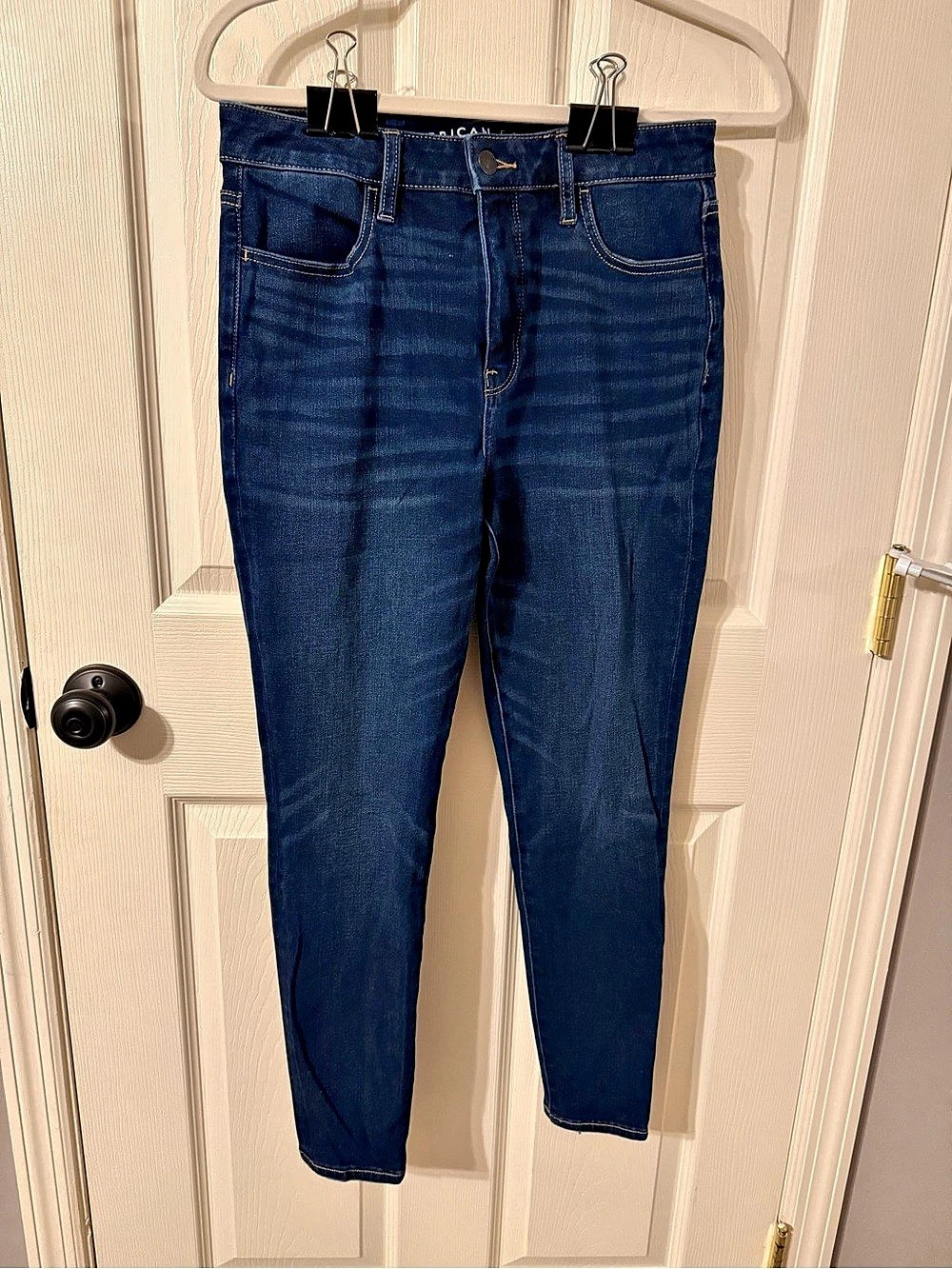 American Eagle The Dream Jean Skinny Jeans Blue Size 8 short Like New